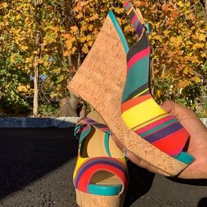 Multicolored Nine West Wedges
